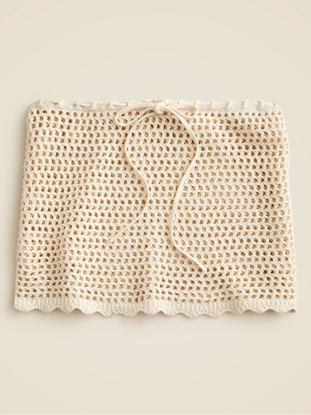 NWT J. CREW Crochet beach Mini skirt Size Medium NEW Cream